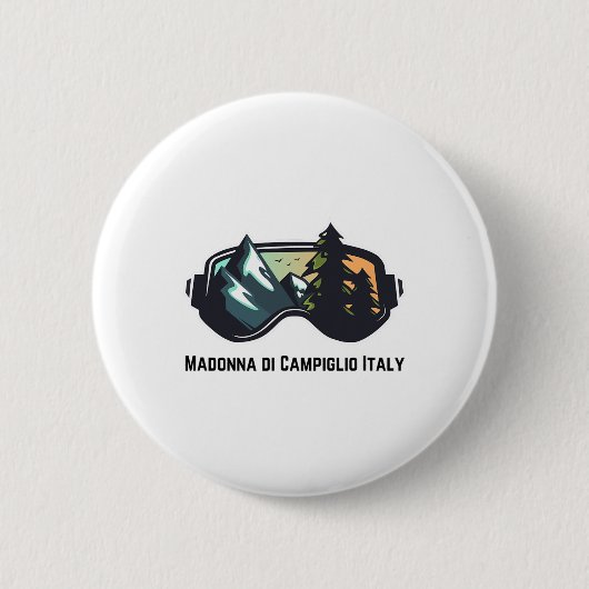 Ski Madonna Di Campiglio Italy Mountain Skiing T M 缶バッジ (正面)