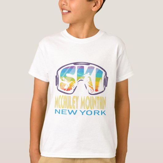 Ski Mccauley Mountain New York Skiing Vacation  Tシャツ (正面)