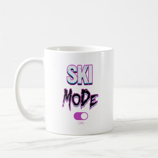 Ski mode-on- コーヒーマグカップ (左)