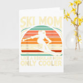 Ski Mom Like A Regular Mom Only Way Cooler Skiing  カード (黄色い花)
