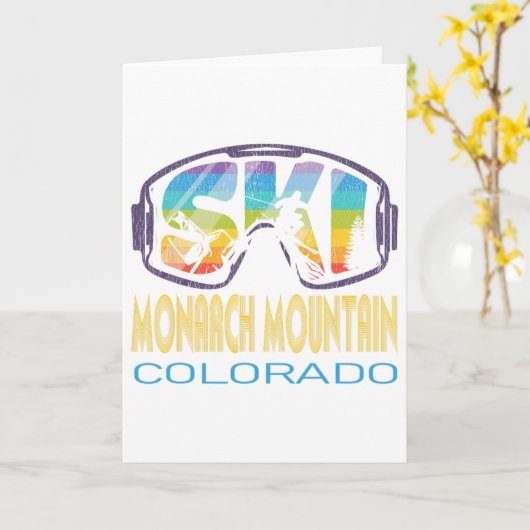 Ski Monarch Mountain Colorado Skiing Vacation  カード (黄色い花)