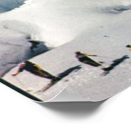 Ski Mont Blanc，フランス ポスター (角)