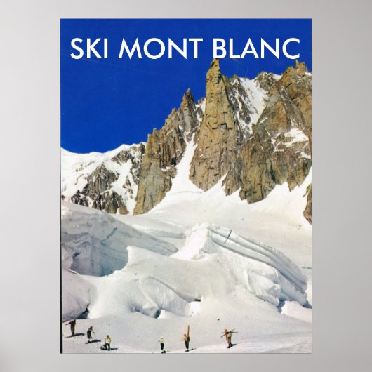 Ski Mont Blanc，フランス ポスター (正面)