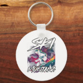 Ski Montana Downhill Skiing Adventure Montana Usa  キーホルダー (正面)