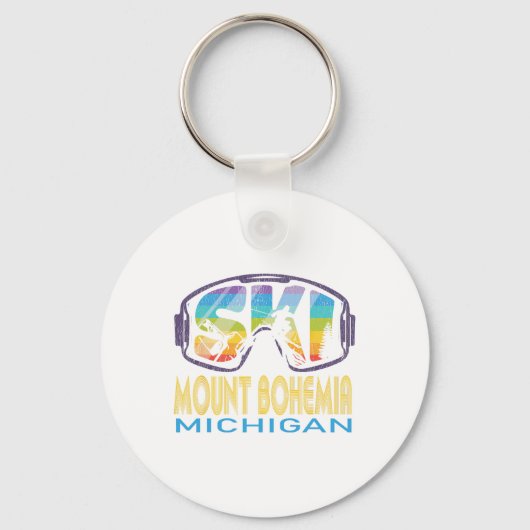Ski Mount Bohemia Michigan Skiing Vacation  キーホルダー (正面)