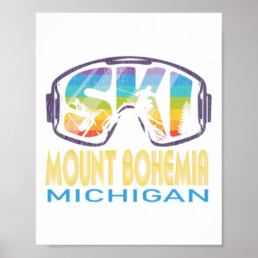 Ski Mount Bohemia Michigan Skiing Vacation  ポスター (正面)