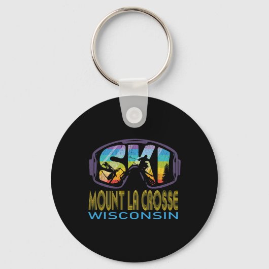 Ski Mount La Crosse Wisconsin Skiing Vacation  キーホルダー (正面)