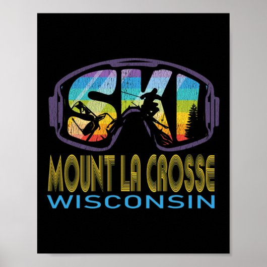 Ski Mount La Crosse Wisconsin Skiing Vacation  ポスター (正面)