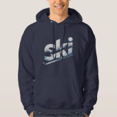 Ski Mountain Graphic Hoodie – Winter Adventure Ski パーカ (正面)