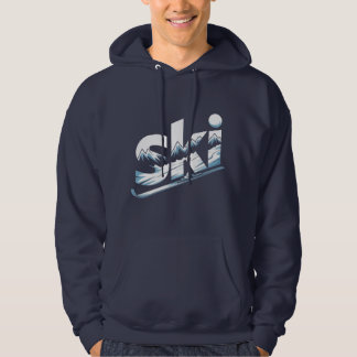 Ski Mountain Graphic Hoodie – Winter Adventure Ski パーカ