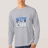 SKI - Mountain Slope Typography Design Tシャツ (正面)