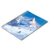 Ski Mountain Slopes Winter Watercolor ノートブック (左側)