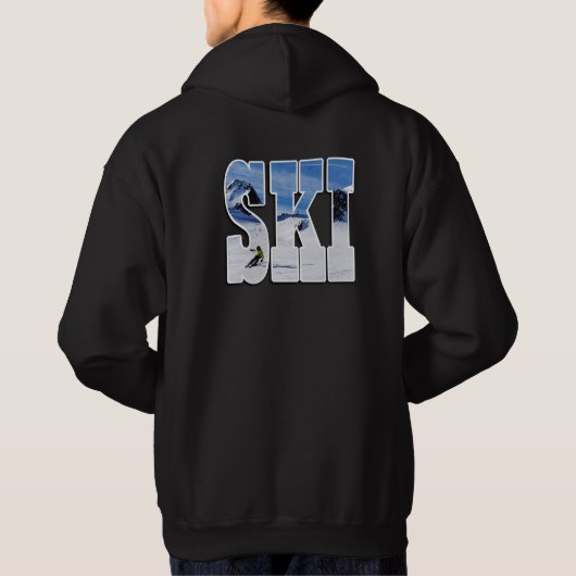 SKI Mountain Winter Sports Design パーカ (裏面)