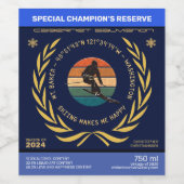 Ski Mt. Baker, Washington - Man Skier, Yellow文字 ワインラベル (シングルラベル)