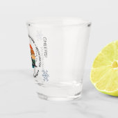 Ski Mt. Baker, Washington - Woman Skier Black文字 ショットグラス (右)