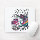 Ski New York Downhill Skiing Adventure Skiing New マウスパッド (マウス)