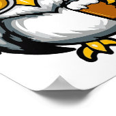 Ski Owl With Beer Apres Ski Comic  ポスター (角)