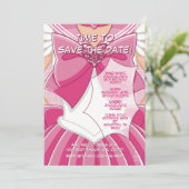 [SKI] Pink Magical Girl Birthday Invitation 招待状 (スタンド正面)