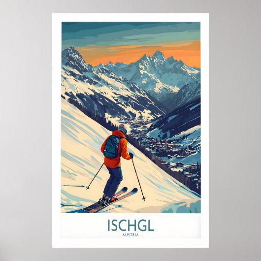 Ski Poster Ischgl Austria 1 ポスター (正面)