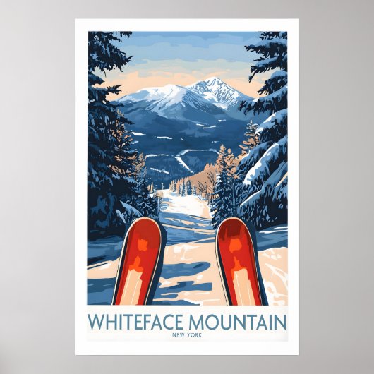 Ski Poster Whiteface Mountain Ski Resort 1 ポスター (正面)