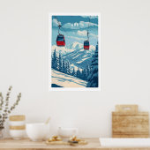 Ski Print Åre Sweden 1 ポスター (キッチン)