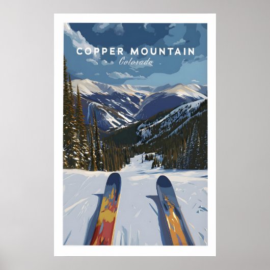 Ski Print Copper Mountain Colorado 1 ポスター (正面)