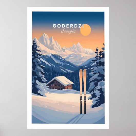 Ski Print Goderdzi Georgia 1 ポスター (正面)