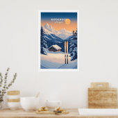 Ski Print Goderdzi Georgia 1 ポスター (キッチン)