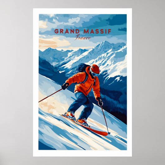 Ski Print Grand Massif France 1 ポスター (正面)