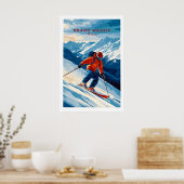 Ski Print Grand Massif France 1 ポスター (キッチン)