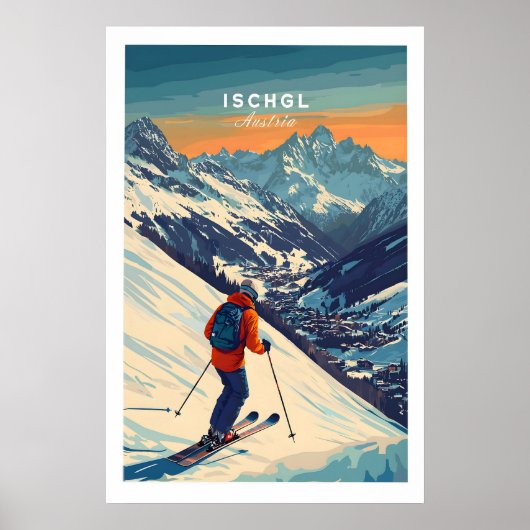 Ski Print Ischgl Austria 1 ポスター (正面)