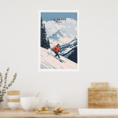 Ski Print La Tania France 1 ポスター (キッチン)