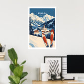 Ski Print Sölden Austria 1 ポスター (ホームオフィス)