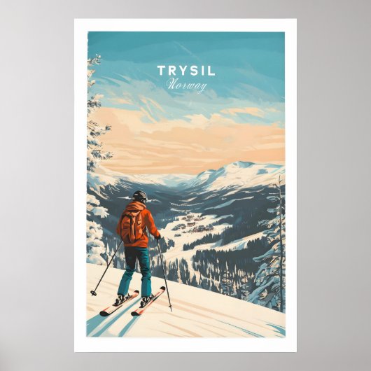 Ski Print Trysil Norway 1 ポスター (正面)
