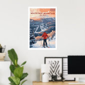 Ski Print Whiteface Mountain New York 1 ポスター (ホームオフィス)