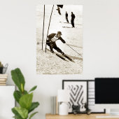 Ski Racing Slalom Skiing Sports downhill Skiing ポスター (ホームオフィス)