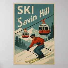 Ski Savin Hill ポスター