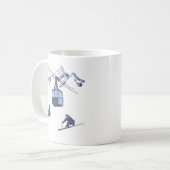 Ski Scene Winter Sports コーヒーマグカップ (正面左)