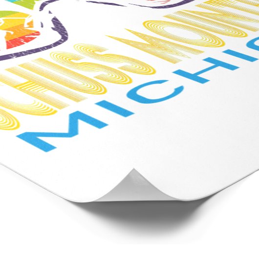 Ski Schuss Mountain Michigan Skiing Vacation  ポスター (角)