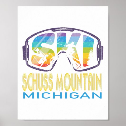 Ski Schuss Mountain Michigan Skiing Vacation  ポスター (正面)