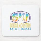 Ski Schuss Mountain Michigan Skiing Vacation マウスパッド (正面)