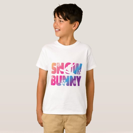 Ski Skiing Bunny Snow Bunny  Tシャツ (正面フル)