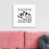 Ski Slopes Sayings | Apres Ski Skiing Skier Gifts キャンバスプリント (インサイチュ (リビング))
