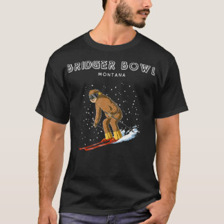 Ski Sloth  Bridger Bowl Montana Ski Gift  Tシャツ
