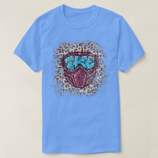 Ski Snowboard  Goggles Skiing Mountain Ape Snowman Tシャツ (デザイン正面)