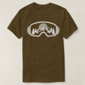 Ski Snowboard Goggles Skiing Snow Mountain Winter Tシャツ (デザイン正面)