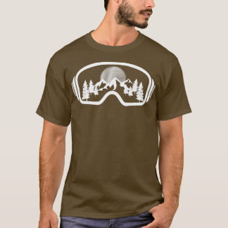 Ski Snowboard Goggles Skiing Snow Mountain Winter  Tシャツ