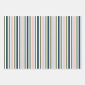 Ski & Snowboard Goggles & Stripes Gift Wrap ラッピングペーパーシート (正面3)