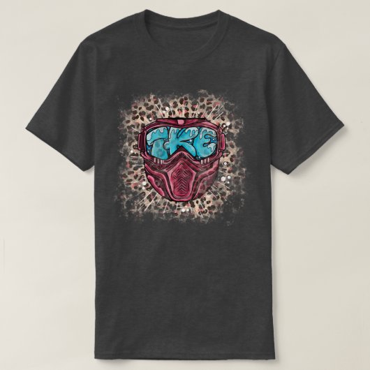 Ski Snowboard Rainbow Goggles Skiing Mountain Ape Tシャツ (デザイン正面)