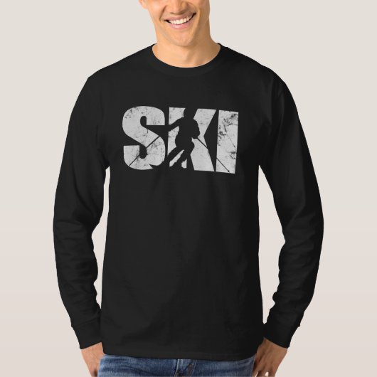 Ski Snowboard Skiing Snow Mountain Winter Skiers V Tシャツ (正面)